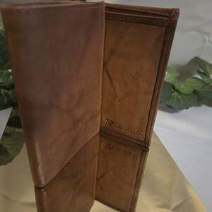 Bocci Genuine Leather Men’s Trifold Wallet Brown Handcrafted Classic